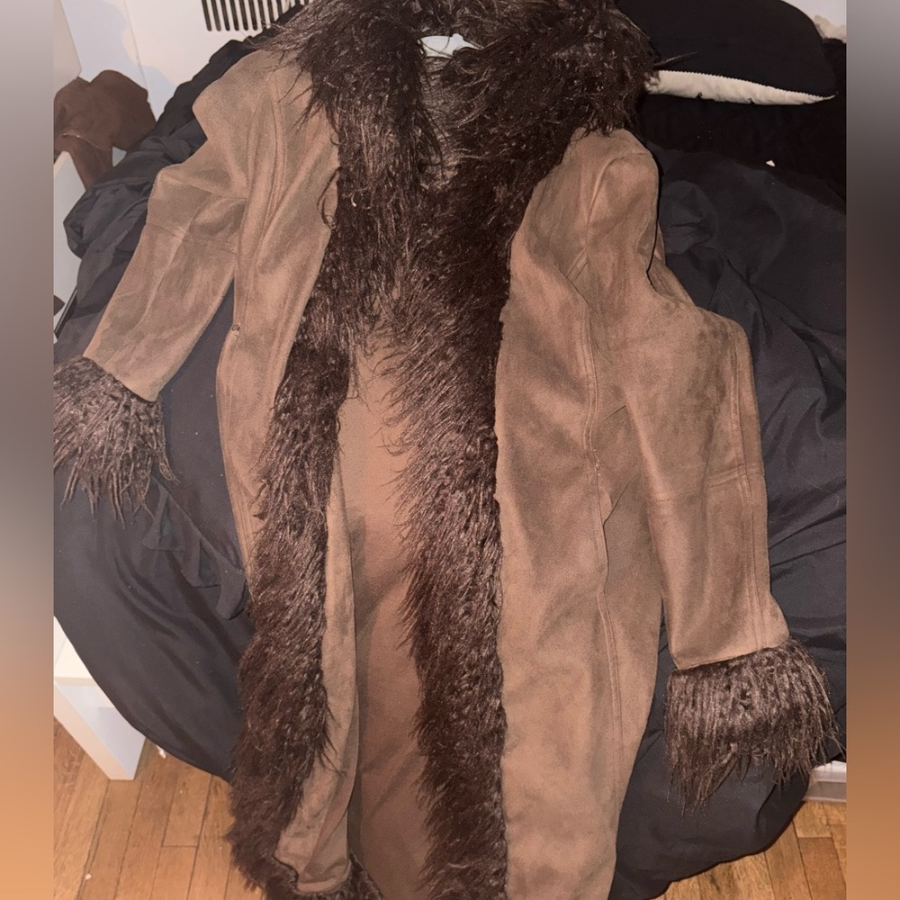 Brown afghan coat